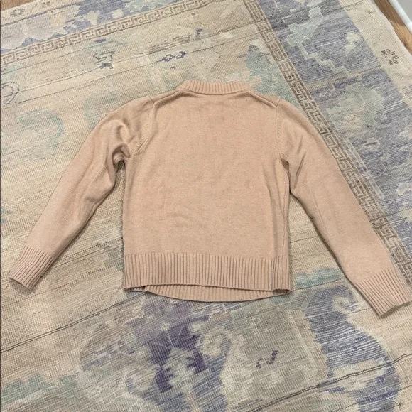 Ganni Camel Graphic Cherry Sweater